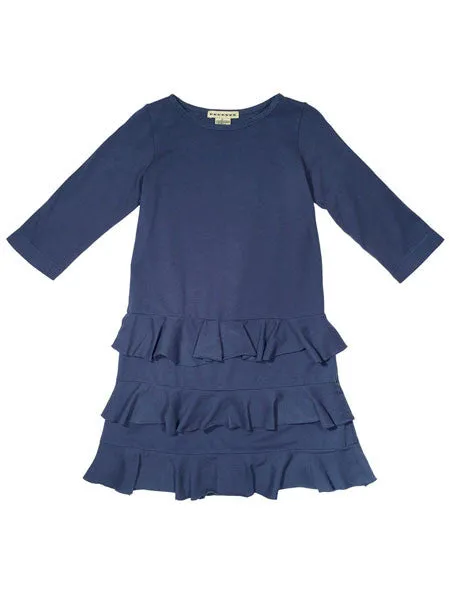 Anthem of the Ants Indigo Ruffle Jersey Dress Size 4T