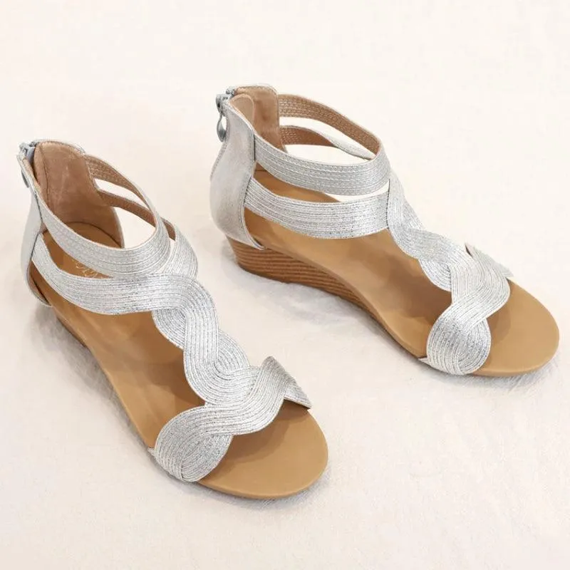 B28 Women's Casual Shoes - Soft Leather, T-Strap Sandal