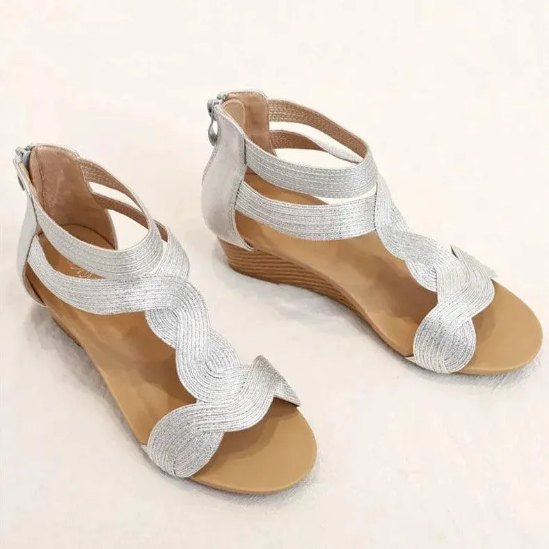 B28 Women's Casual Shoes - Soft Leather, T-Strap Sandal