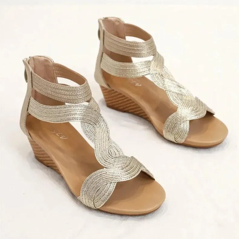 B28 Women's Casual Shoes - Soft Leather, T-Strap Sandal