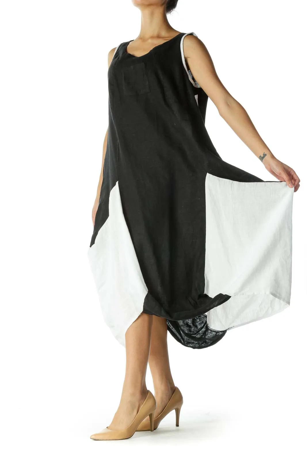 Black and White Shift Dress