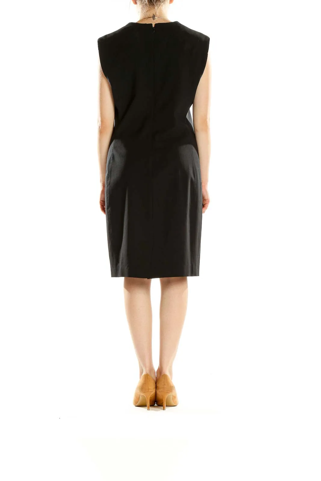 Black Sleeveless Shift Dress