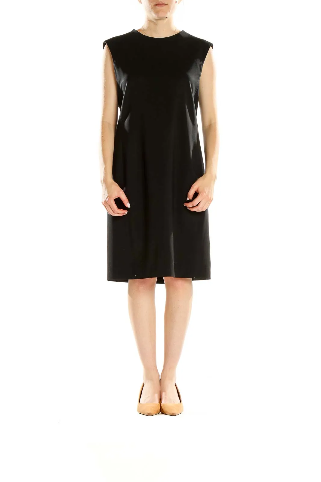 Black Sleeveless Shift Dress