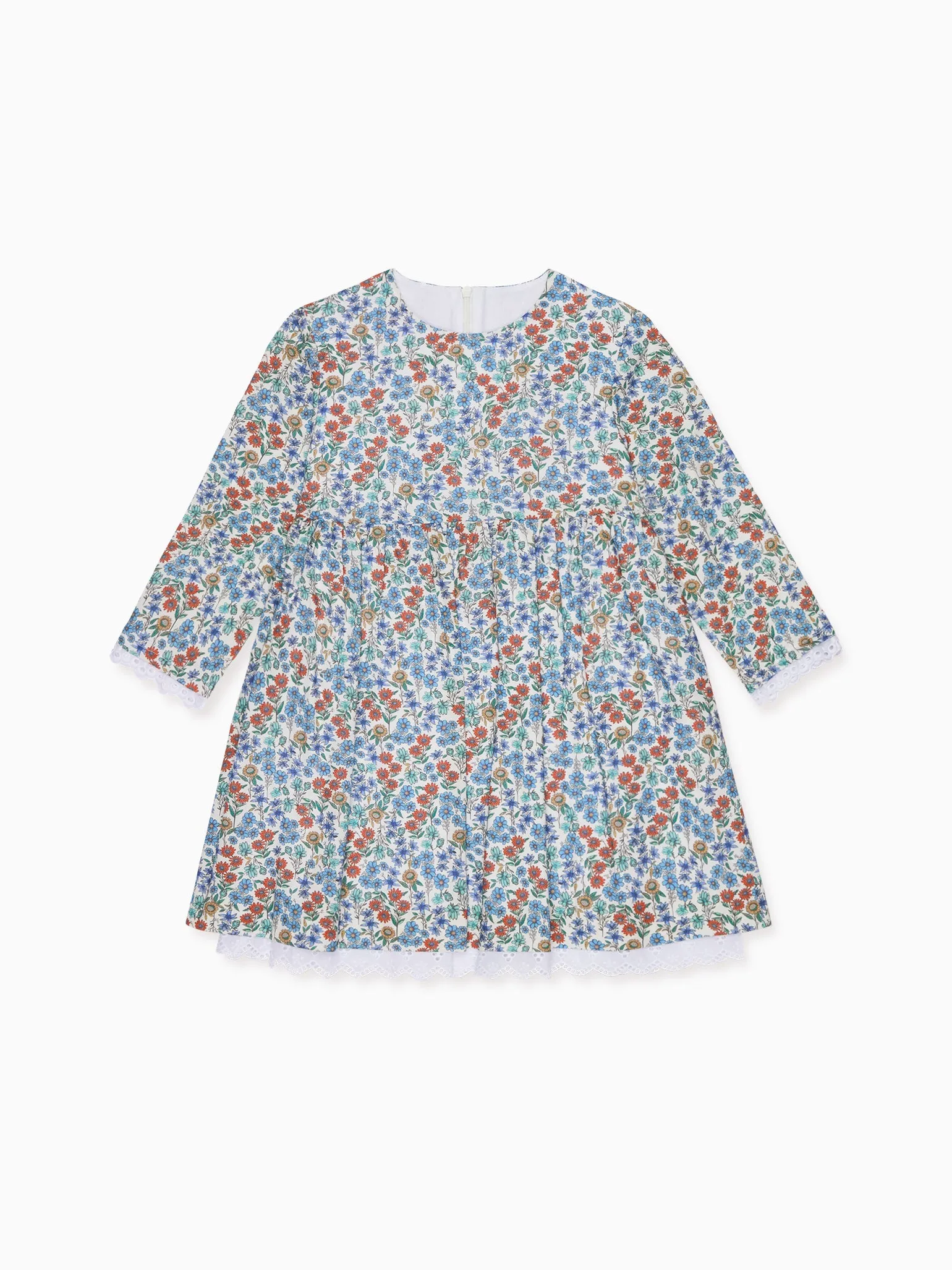 Blue Floral Paulina Girl Dress