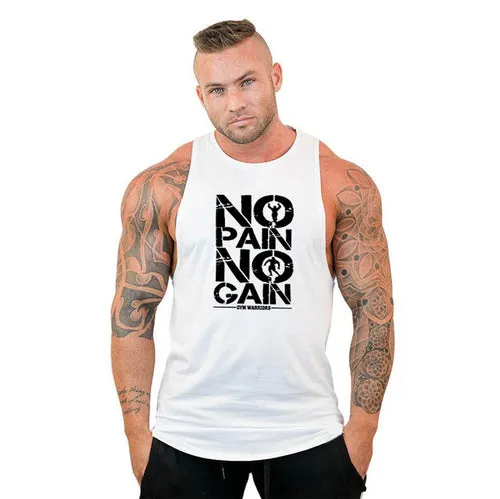 Brand Gyms Clothing Mens Bodybuilding Hooded Tank Top Cotton