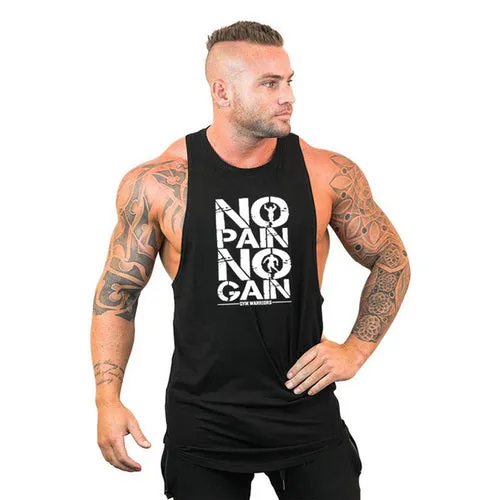 Brand Gyms Clothing Mens Bodybuilding Hooded Tank Top Cotton