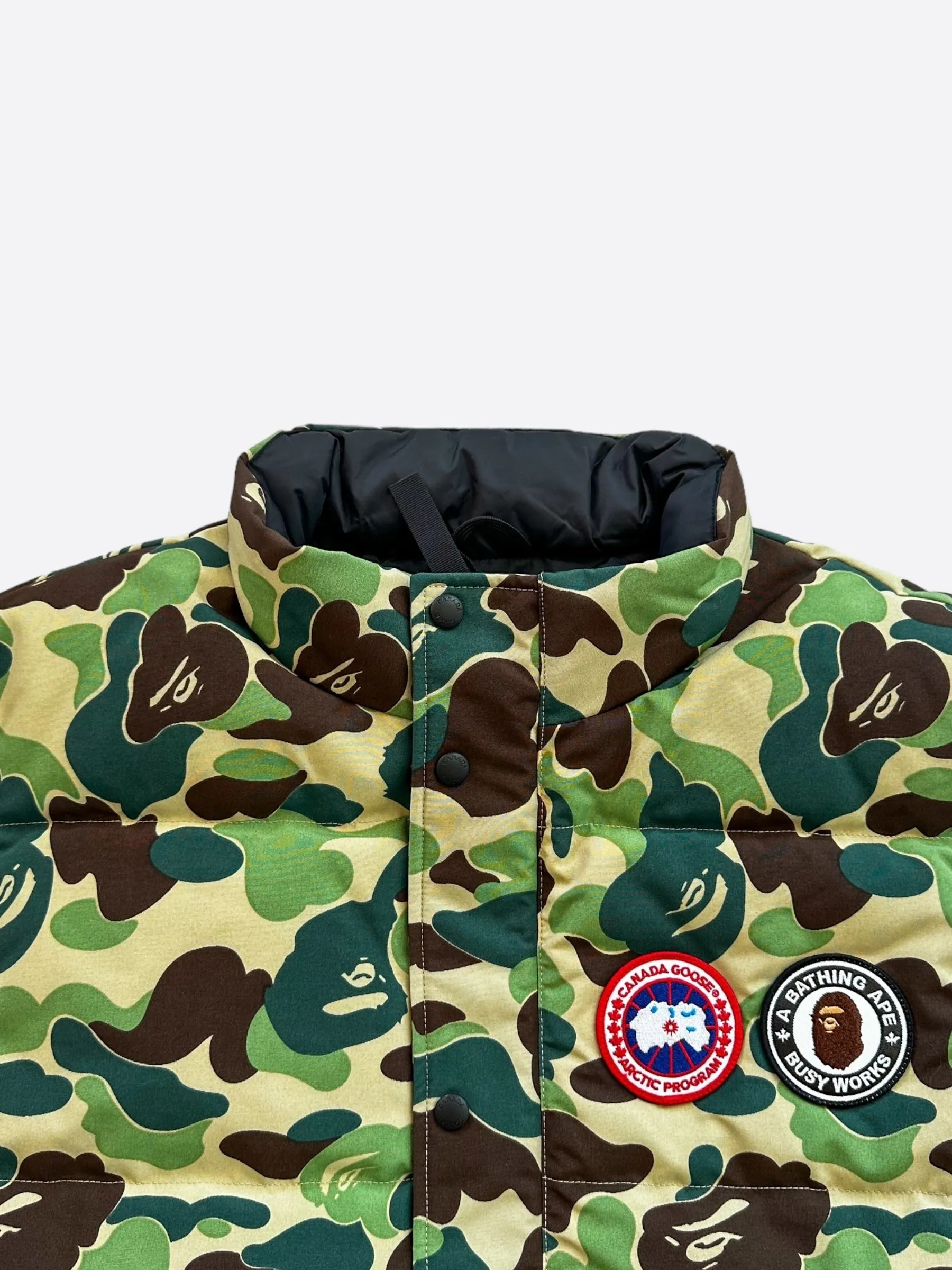 Canada Goose Bape Green Camouflage Freestyle Men's Vest