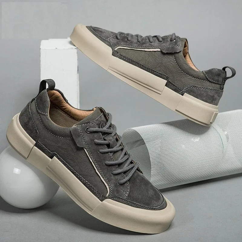 Comfortable Men's Casual Shoes - Leather Sneakers Flats GW351