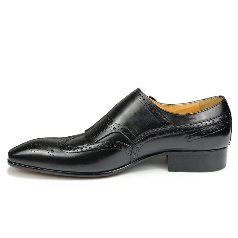 Double Monk Strap Comfortable Men's Dress Shoes