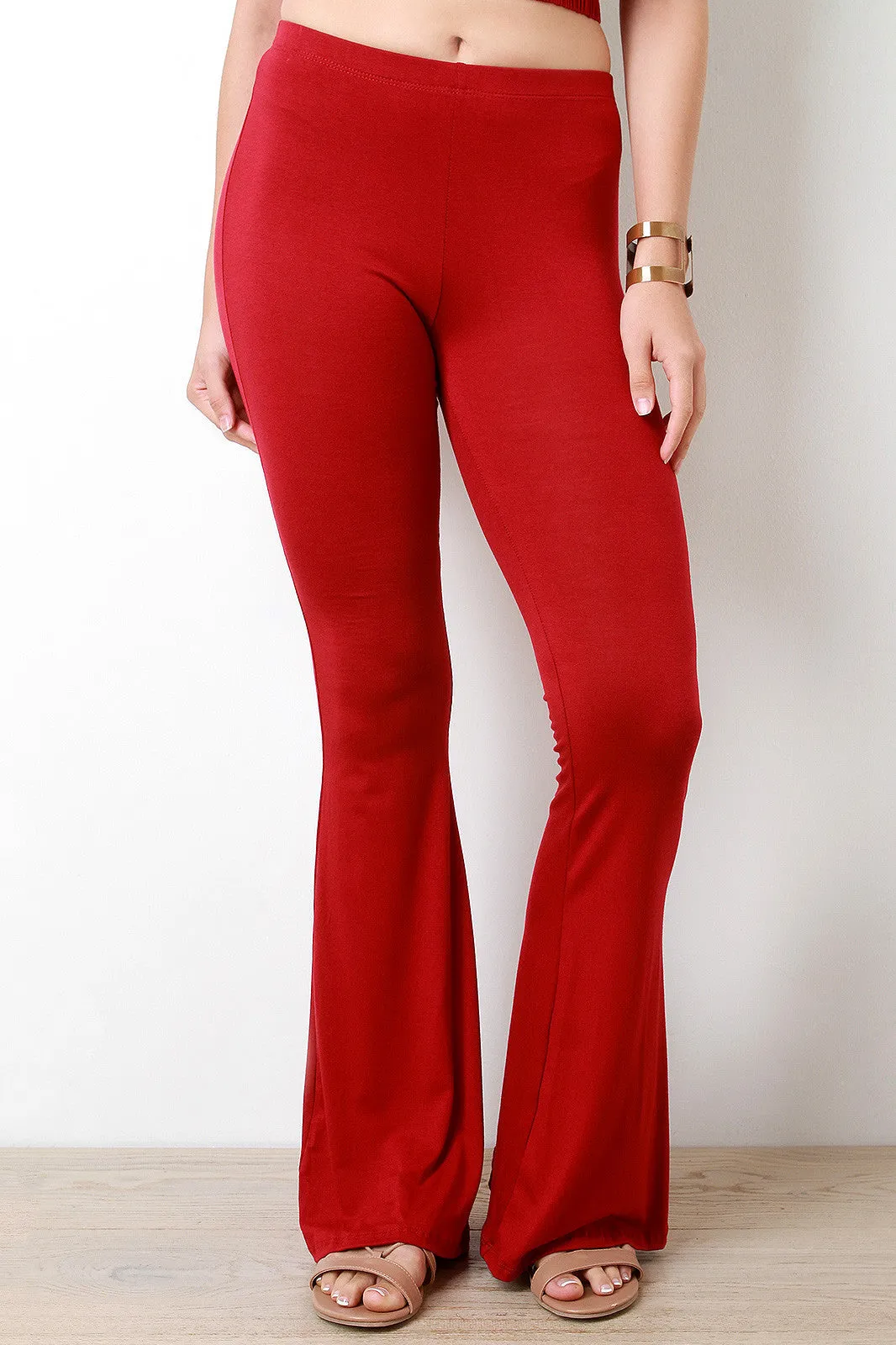 Flare Cut High Waisted Pants