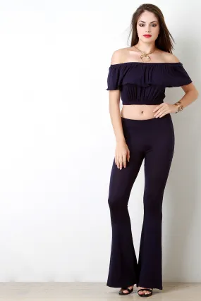 Flare Cut High Waisted Pants