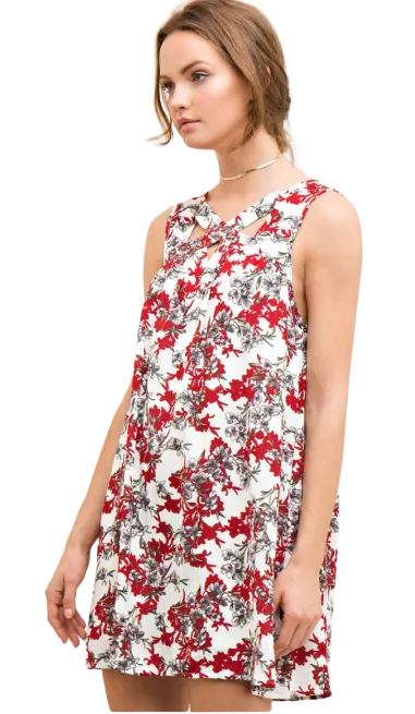 Floral Print Shift Dress