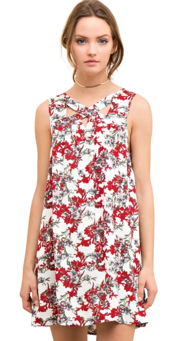 Floral Print Shift Dress