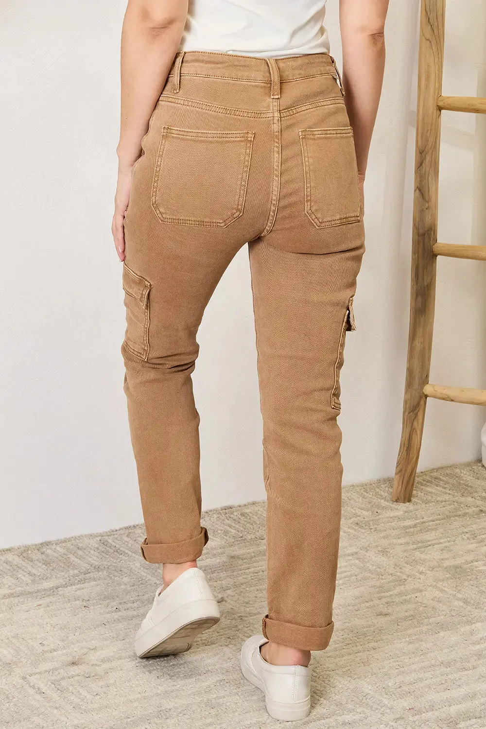 Full Size High Waist Straight Jeans with Pockets