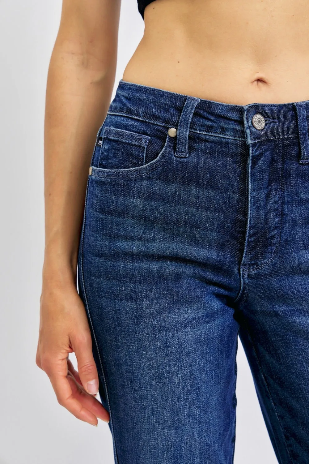 Full Size High Waist Tummy Control Straight Jeans