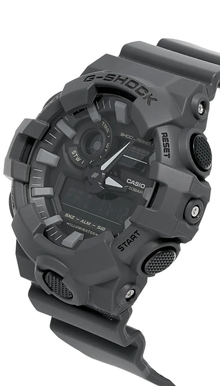 Gray LED Light, 1/1000 Stopwatch, 200M Water Resistant by G-Shock