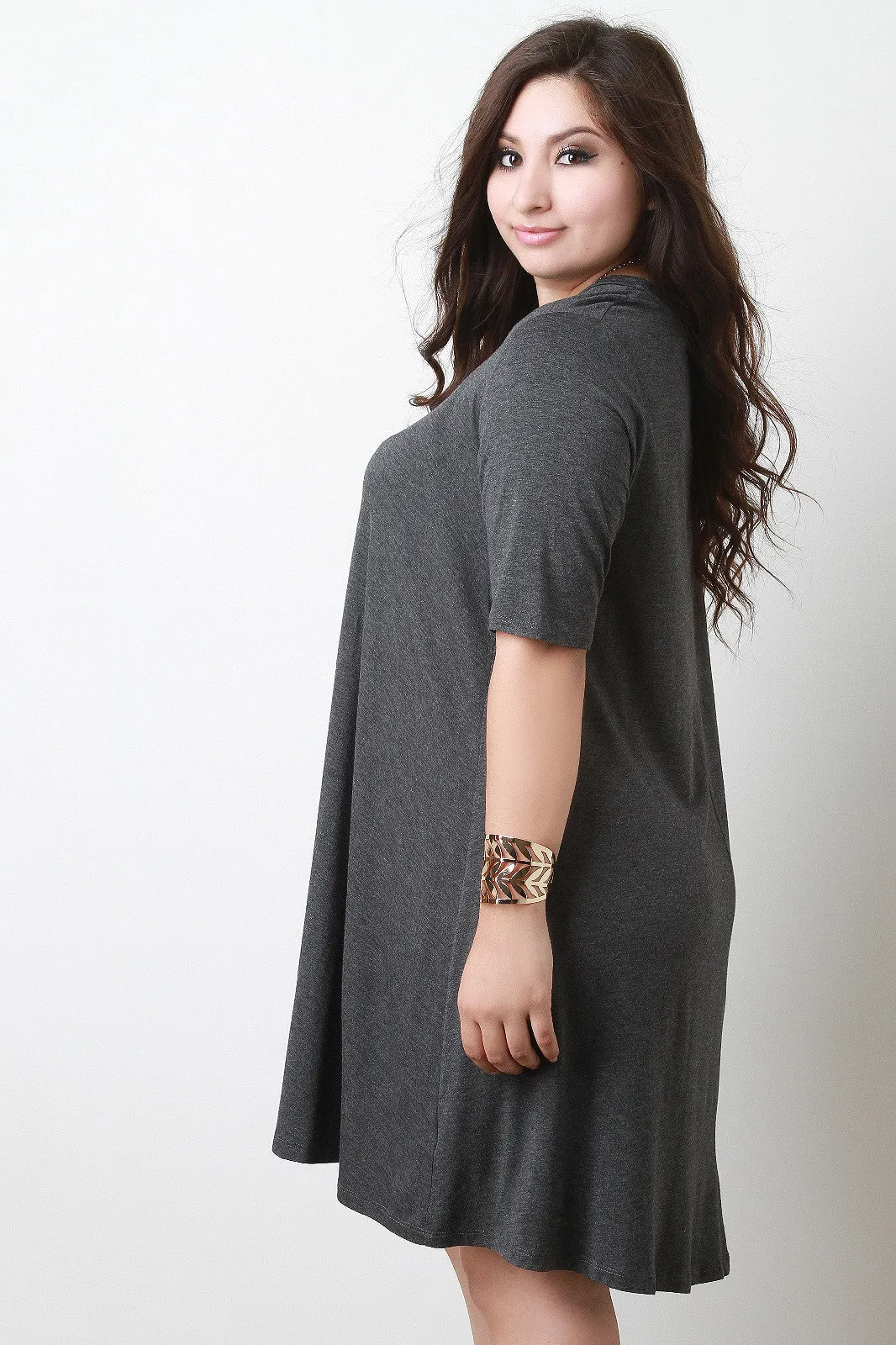 Half Sleeve Shift Dress