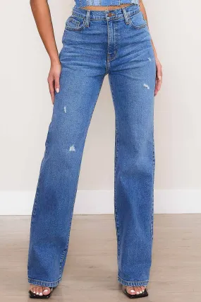 High-Rise Straight Jeans