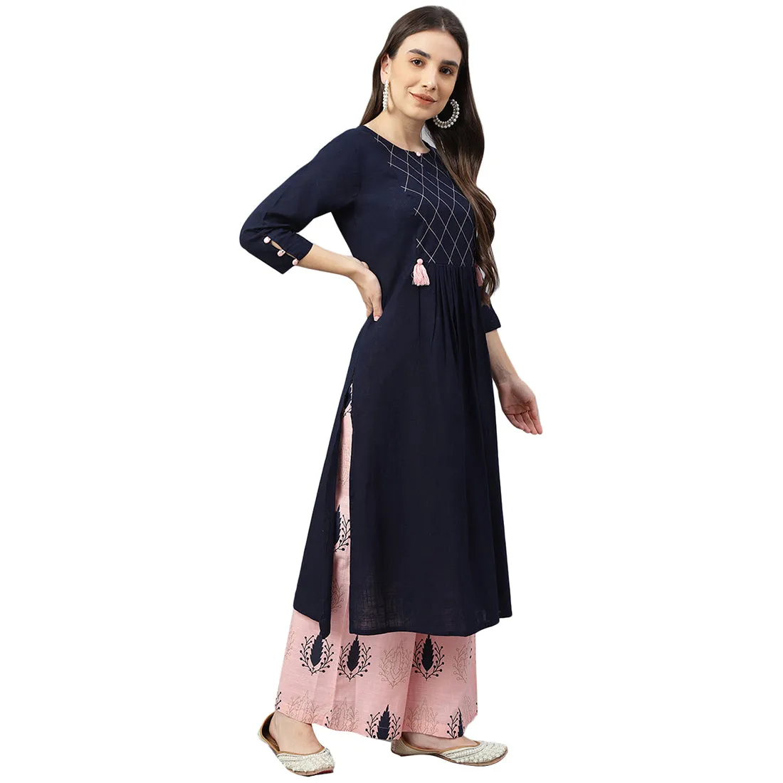 Idalia Cotton Kurta with Palazzo Pant