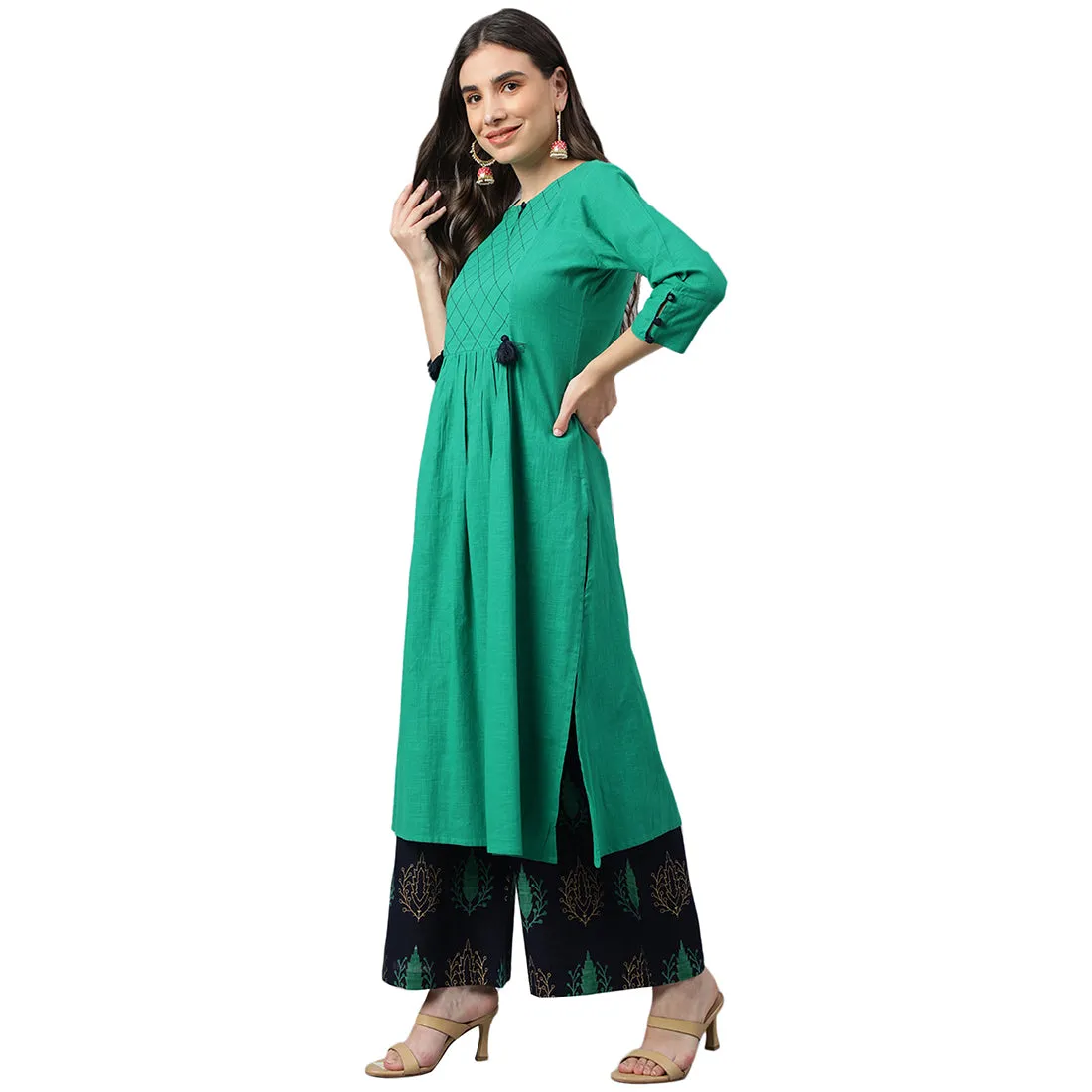 Idalia Cotton Kurta with Palazzo Pant