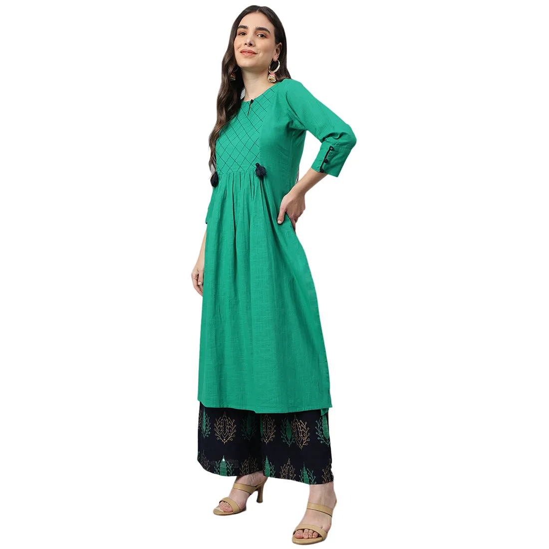 Idalia Cotton Kurta with Palazzo Pant