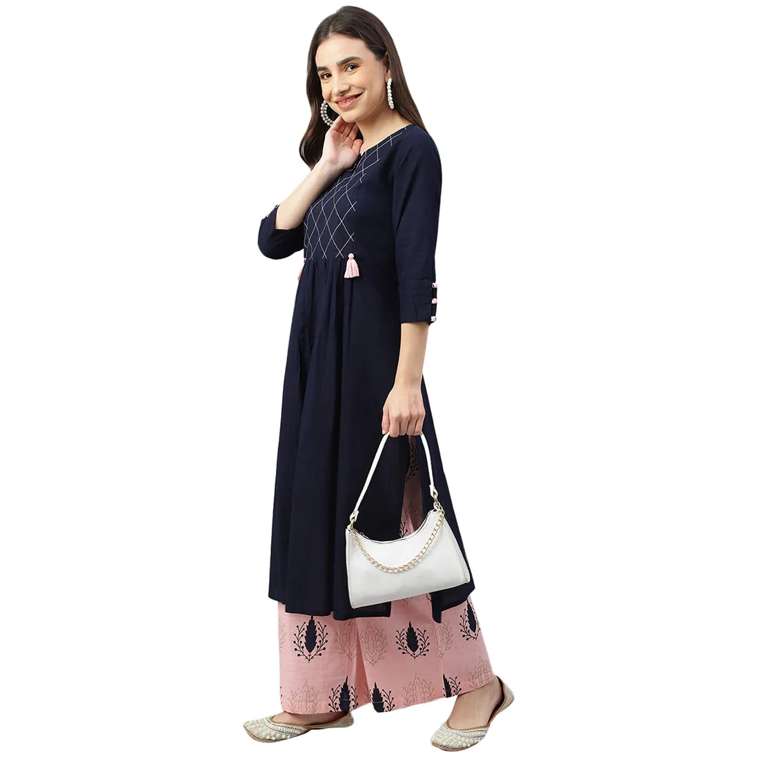 Idalia Cotton Kurta with Palazzo Pant