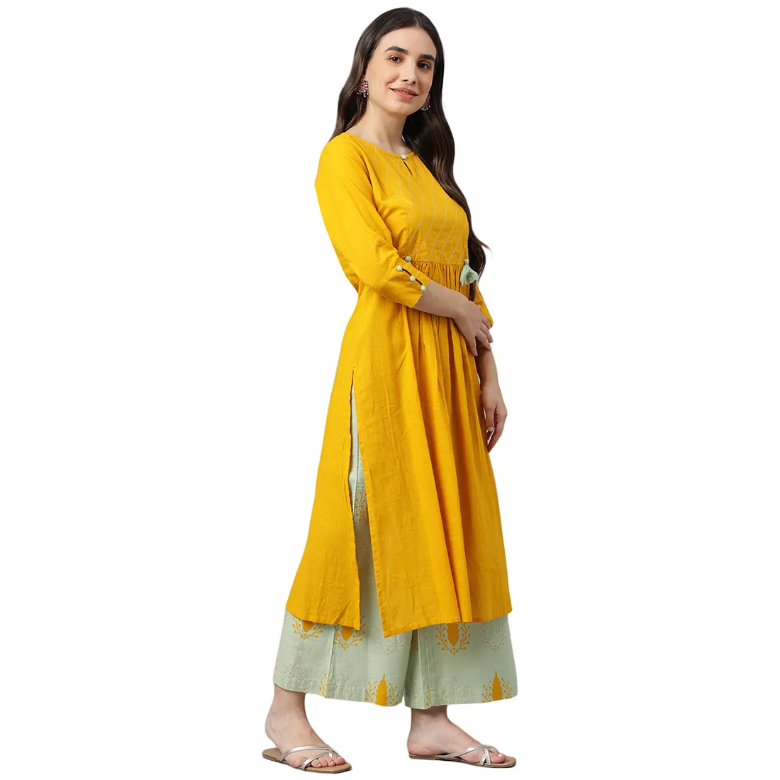 Idalia Cotton Kurta with Palazzo Pant