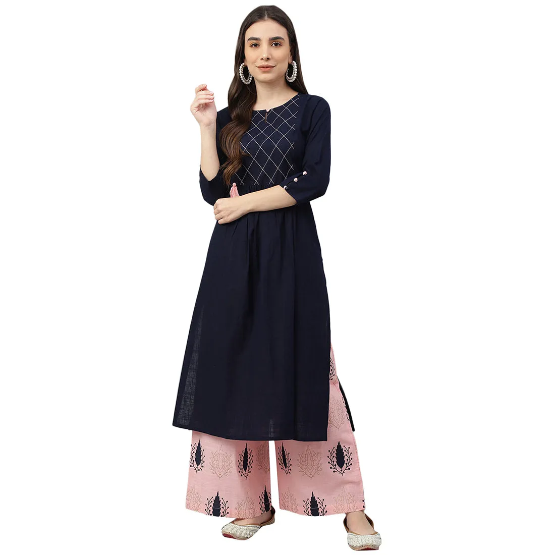 Idalia Cotton Kurta with Palazzo Pant