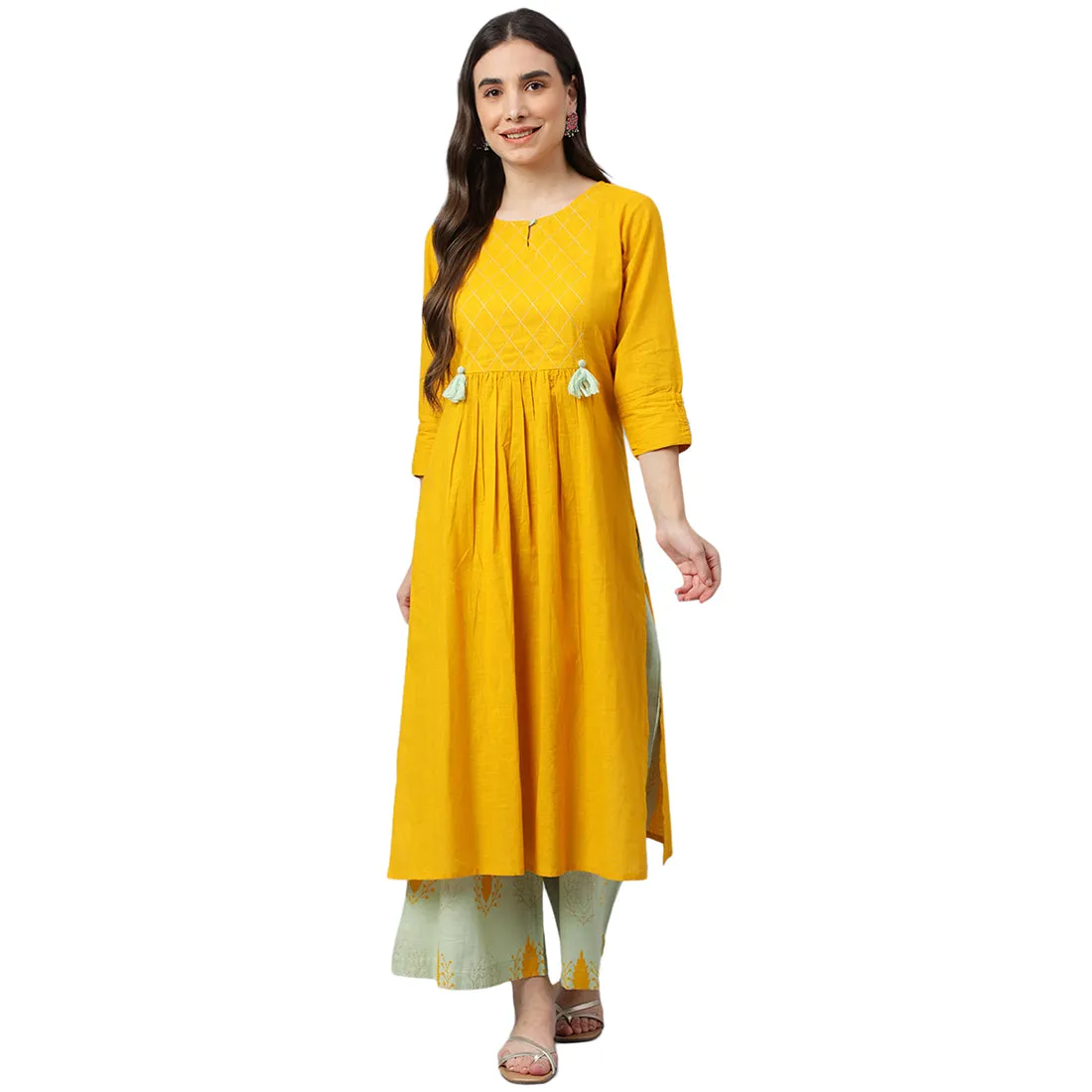 Idalia Cotton Kurta with Palazzo Pant