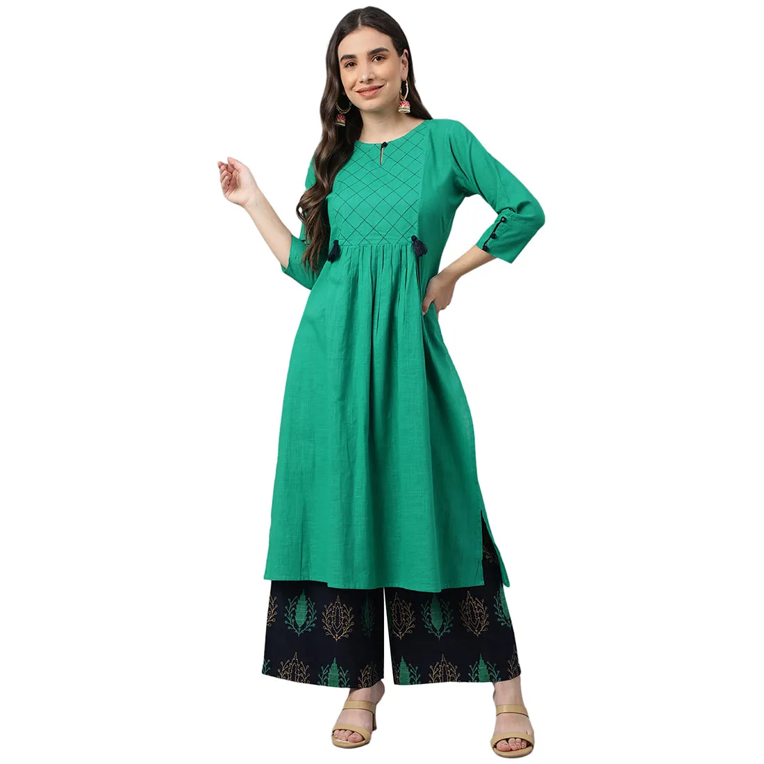 Idalia Cotton Kurta with Palazzo Pant