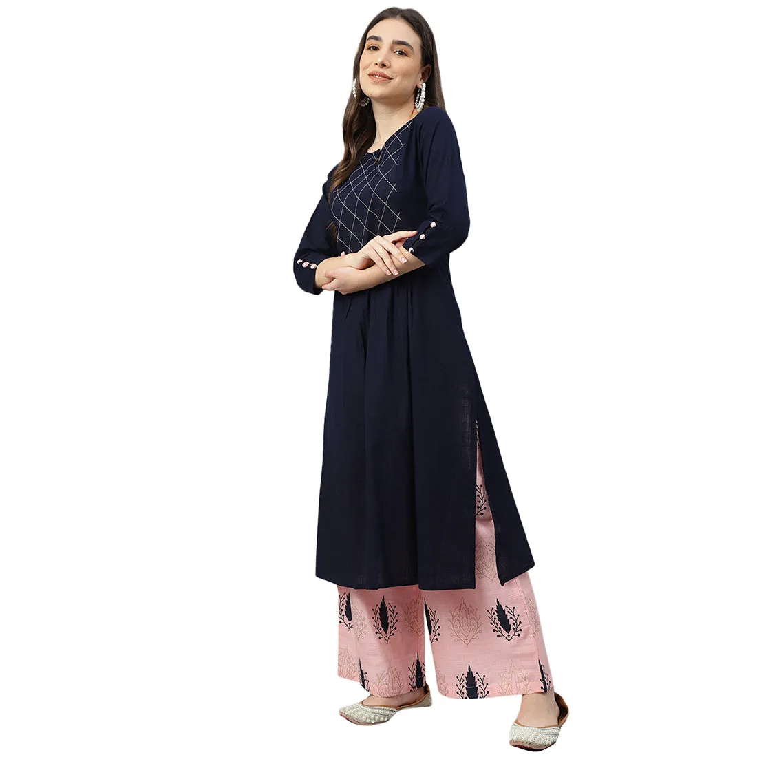 Idalia Cotton Kurta with Palazzo Pant