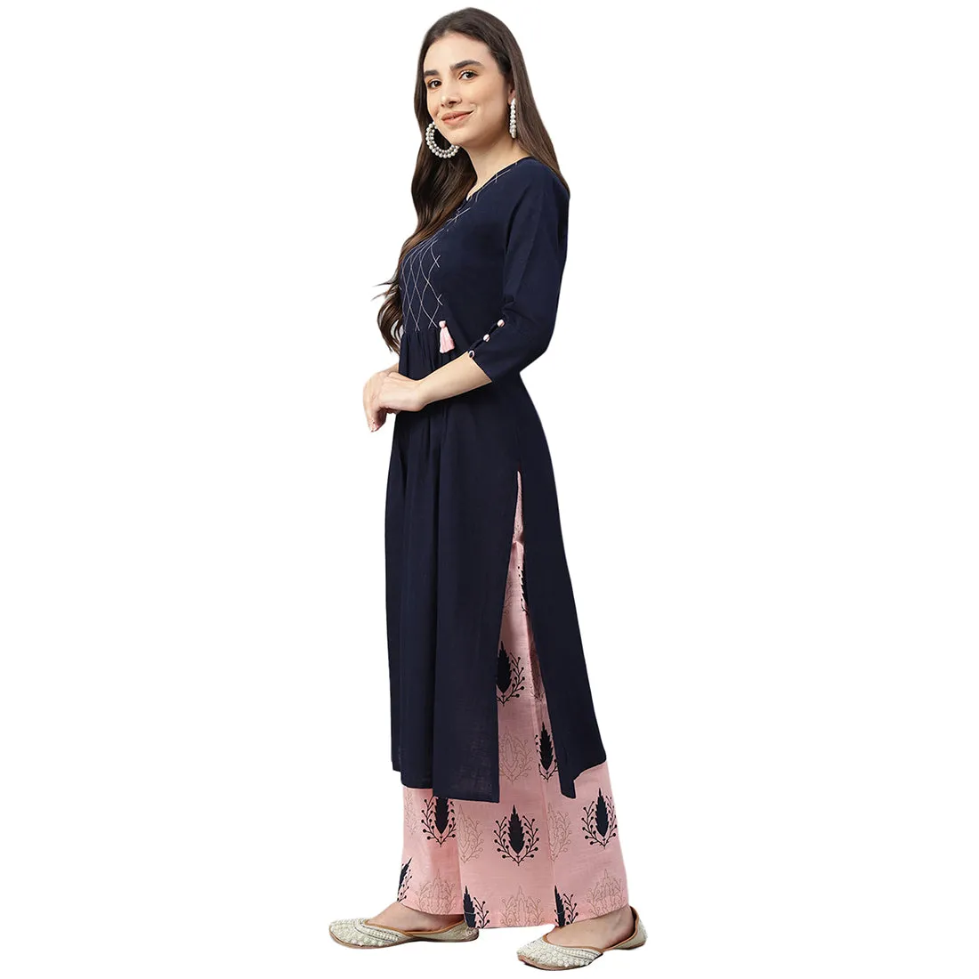 Idalia Cotton Kurta with Palazzo Pant