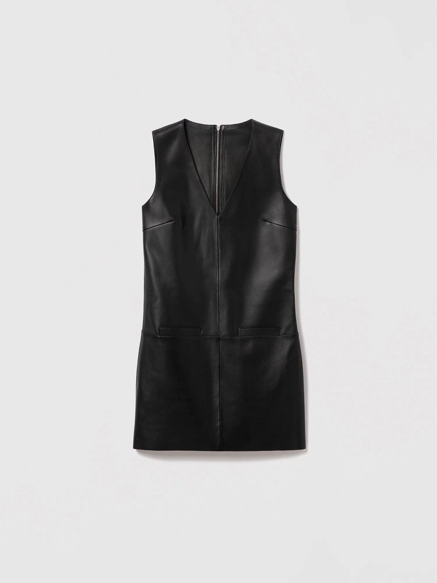 Leather shift dress