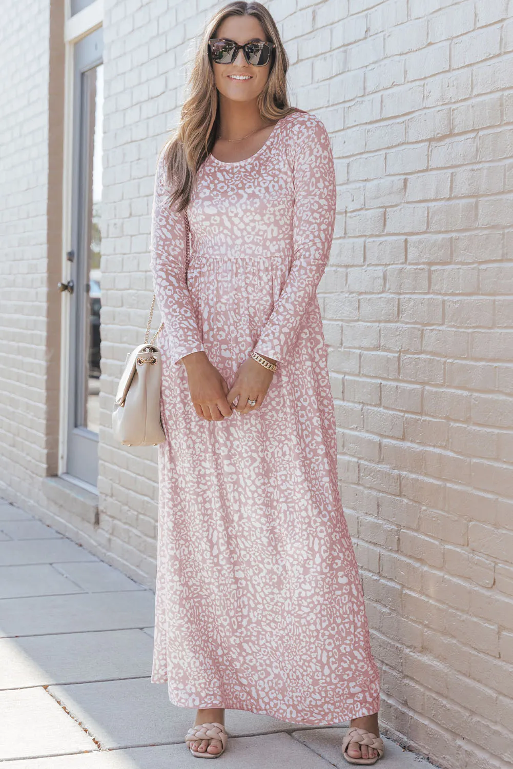 Long Sleeve Empire Waist Maxi Dress