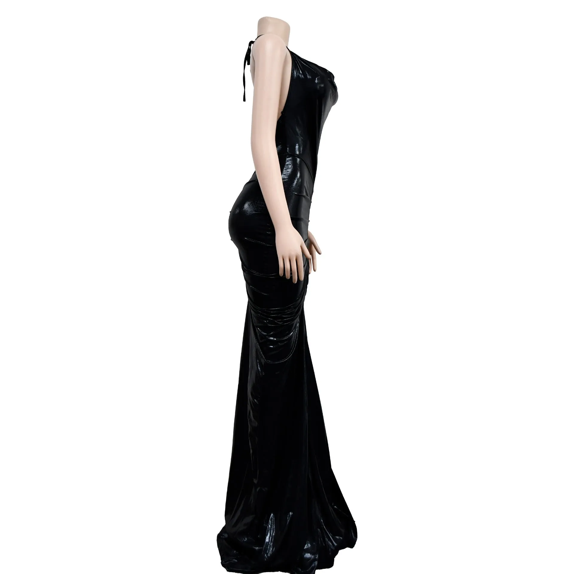 MB FASHION SOLID LACE UP SLEEVELESS MAXI DRESS MB6359 PRE-ORDER