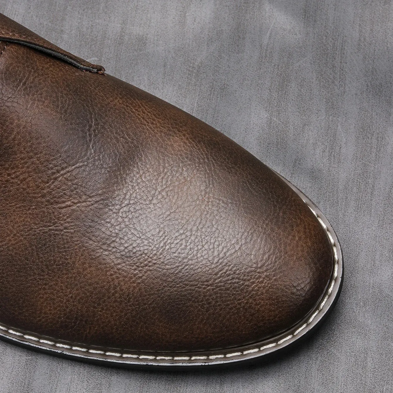 Men's Comfortable Vegan Leather Shoes with Stitching | Comfortable for All Seasons