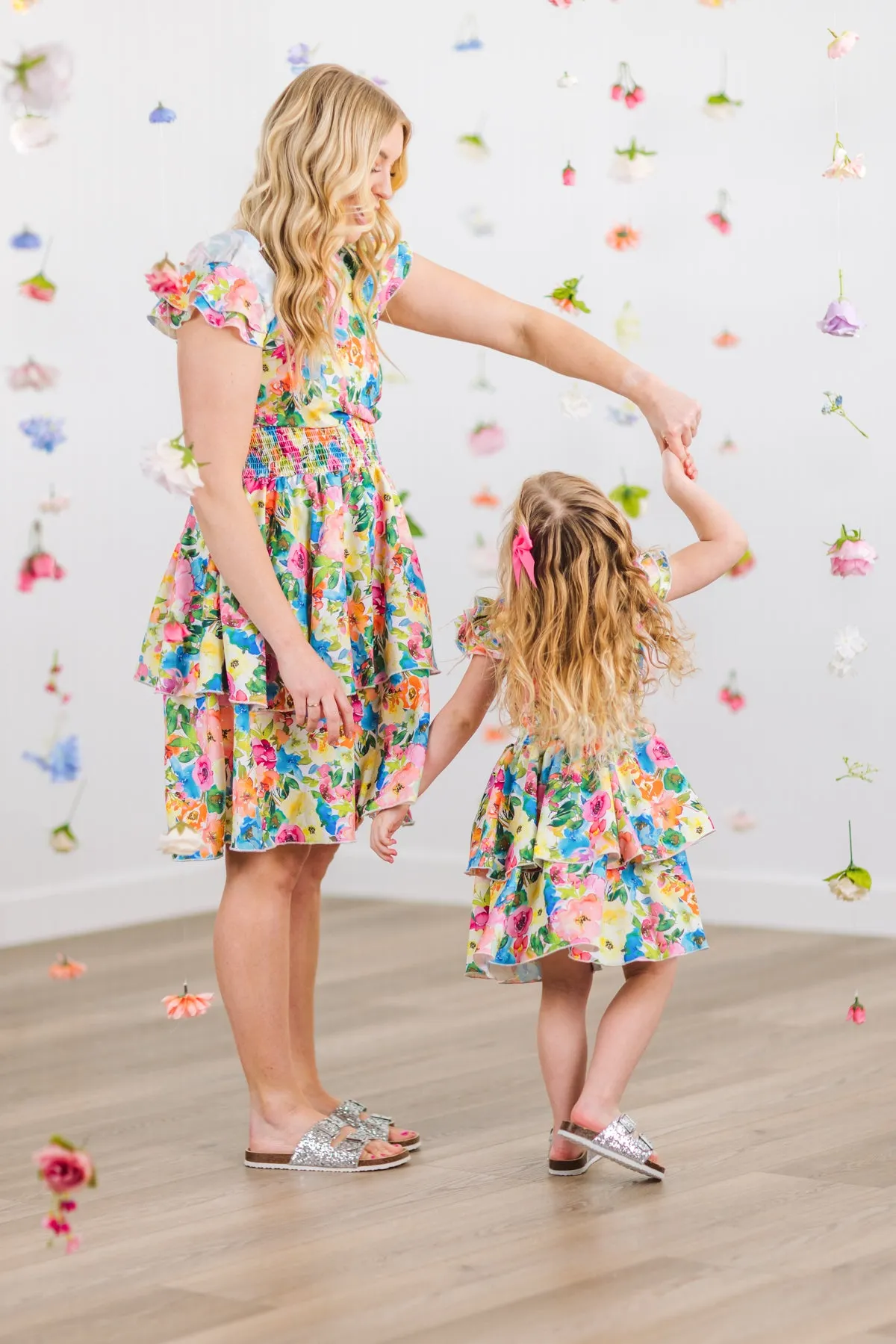 Mom & Me - Floral Watercolor Dress