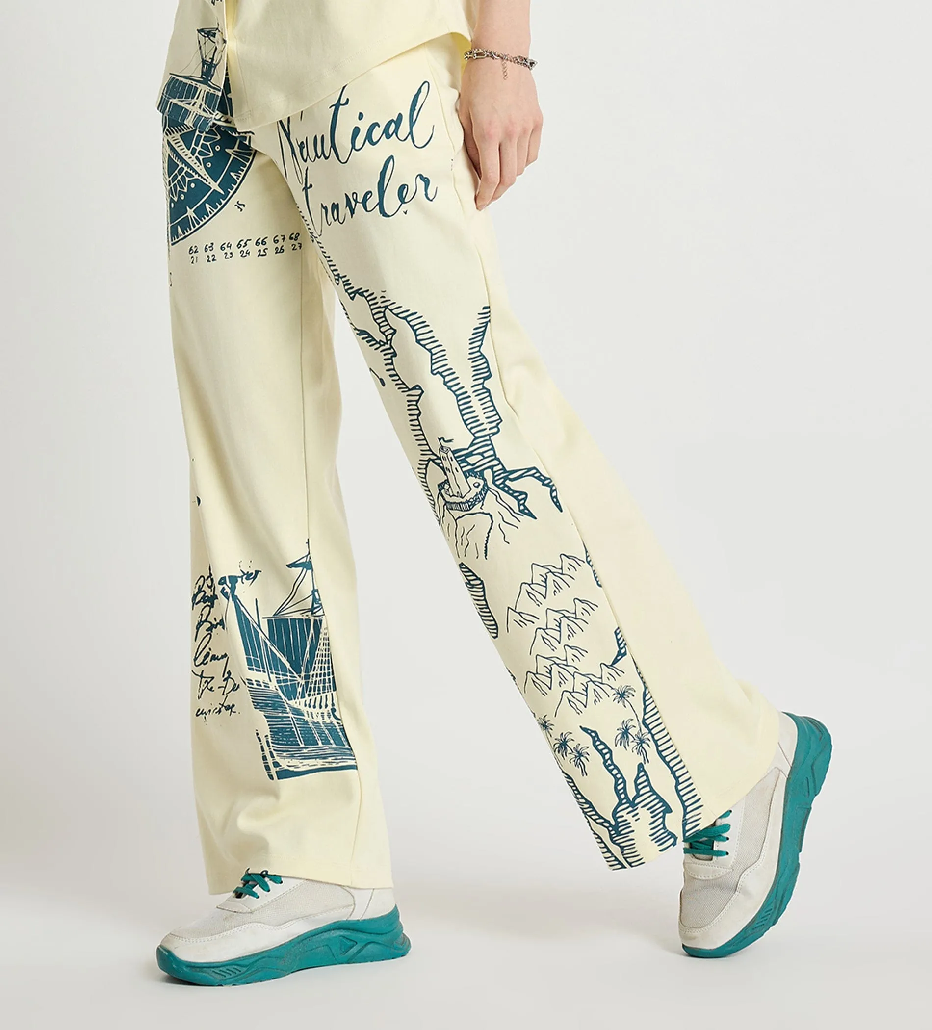 Nautical Voyage Extra Wide Trackpants