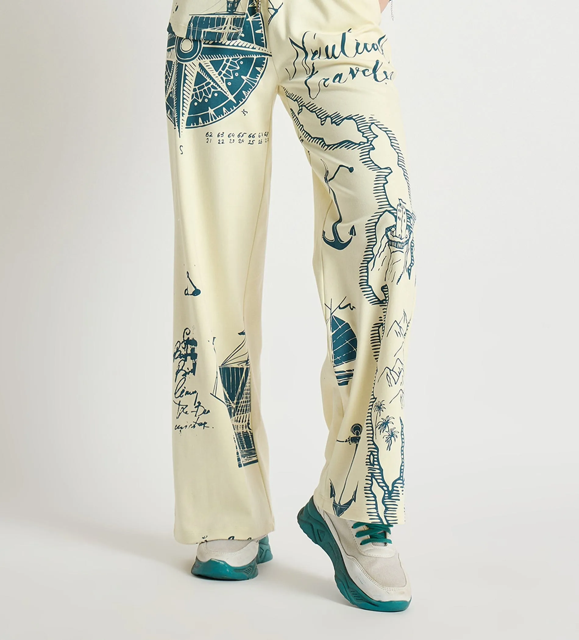 Nautical Voyage Extra Wide Trackpants