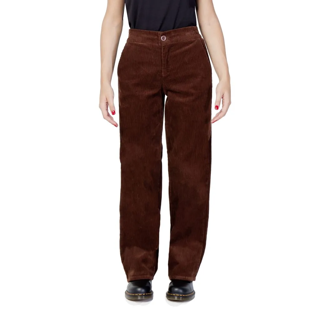 Only Brown Cotton Jeans & Pant