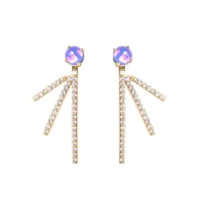 Ophelia Opal and Crystal Burst Drop Earrings