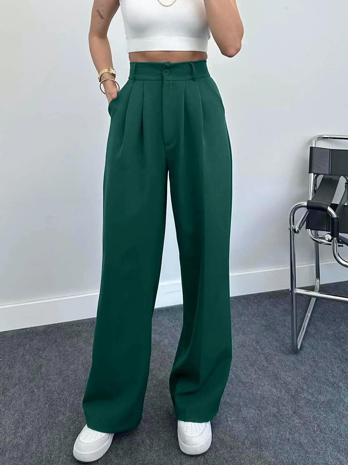 PALAZZO PANTS VERT