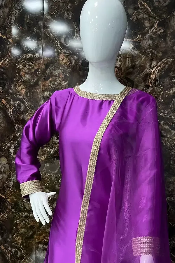 Plain Palazzo With Short Kurti For Eid Function 2022