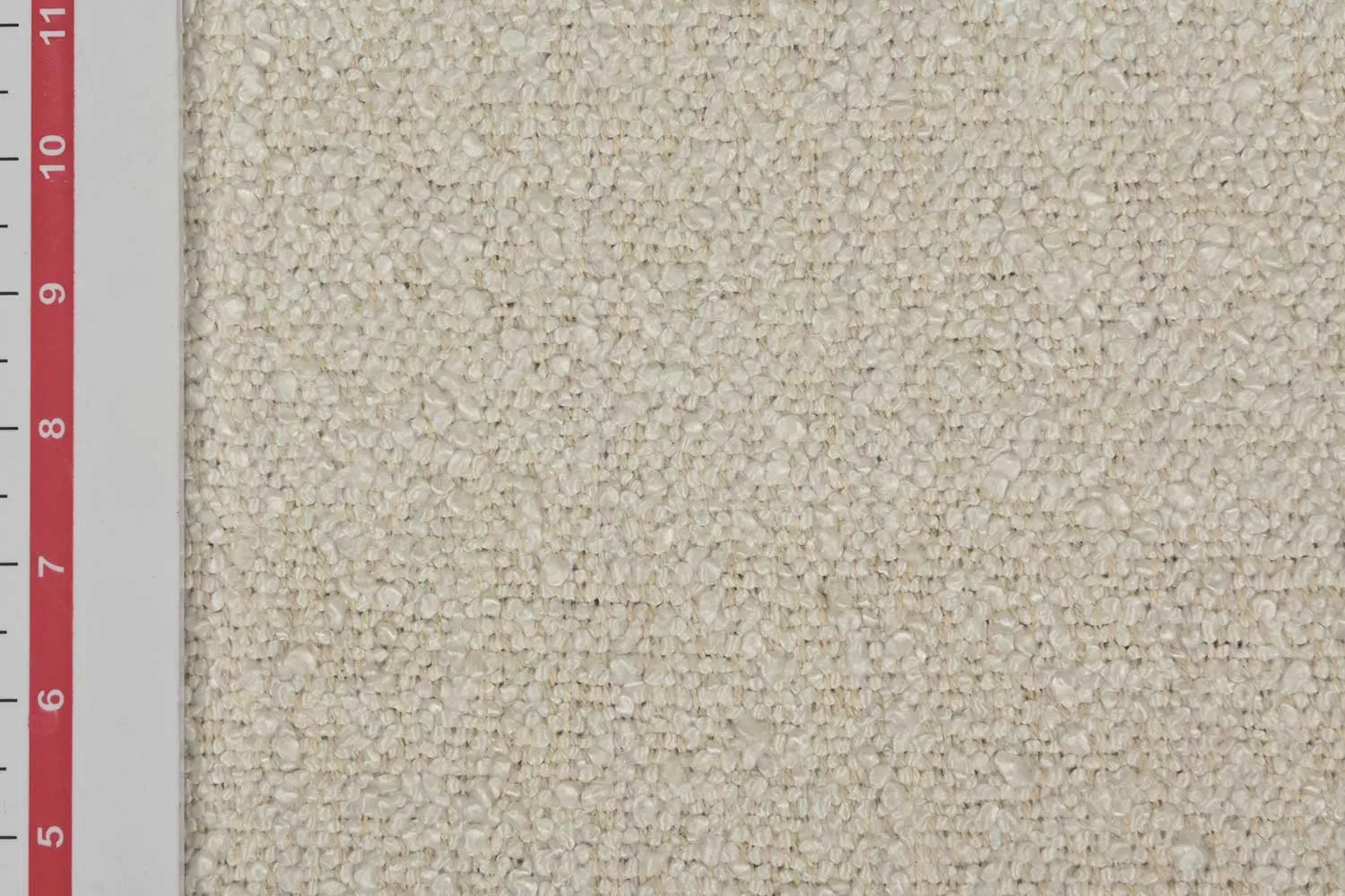 Precuts of Cream Abstract Boucle Viscose Cotton Fabric