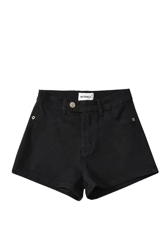 PZ672 High Waisted Denim Shorts