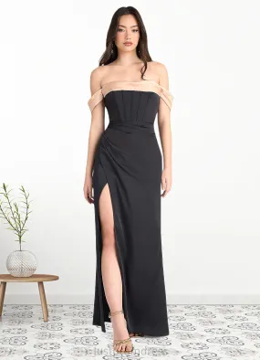 Rebekah Nicole Black and Blush Pink Contrast Maxi Dress Atelier Dresses | Azazie HHP0022881