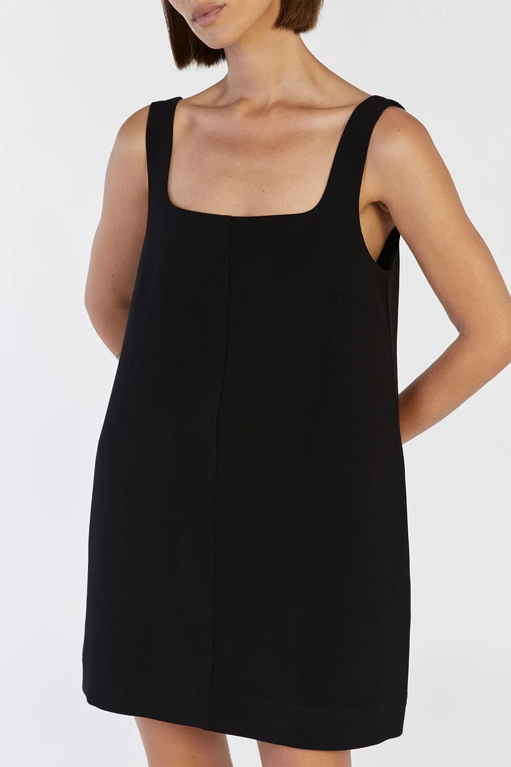 ROSA BLACK SHIFT MINI DRESS