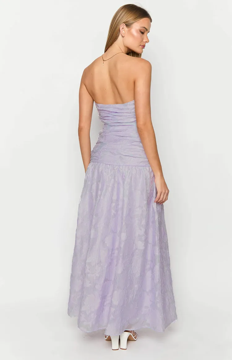 Sinclair Lilac Strapless Maxi Dress