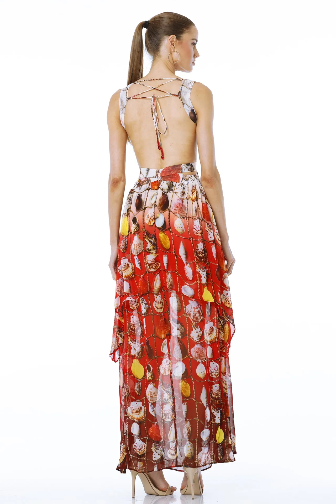 Stylish Red Summer Maxi Dress