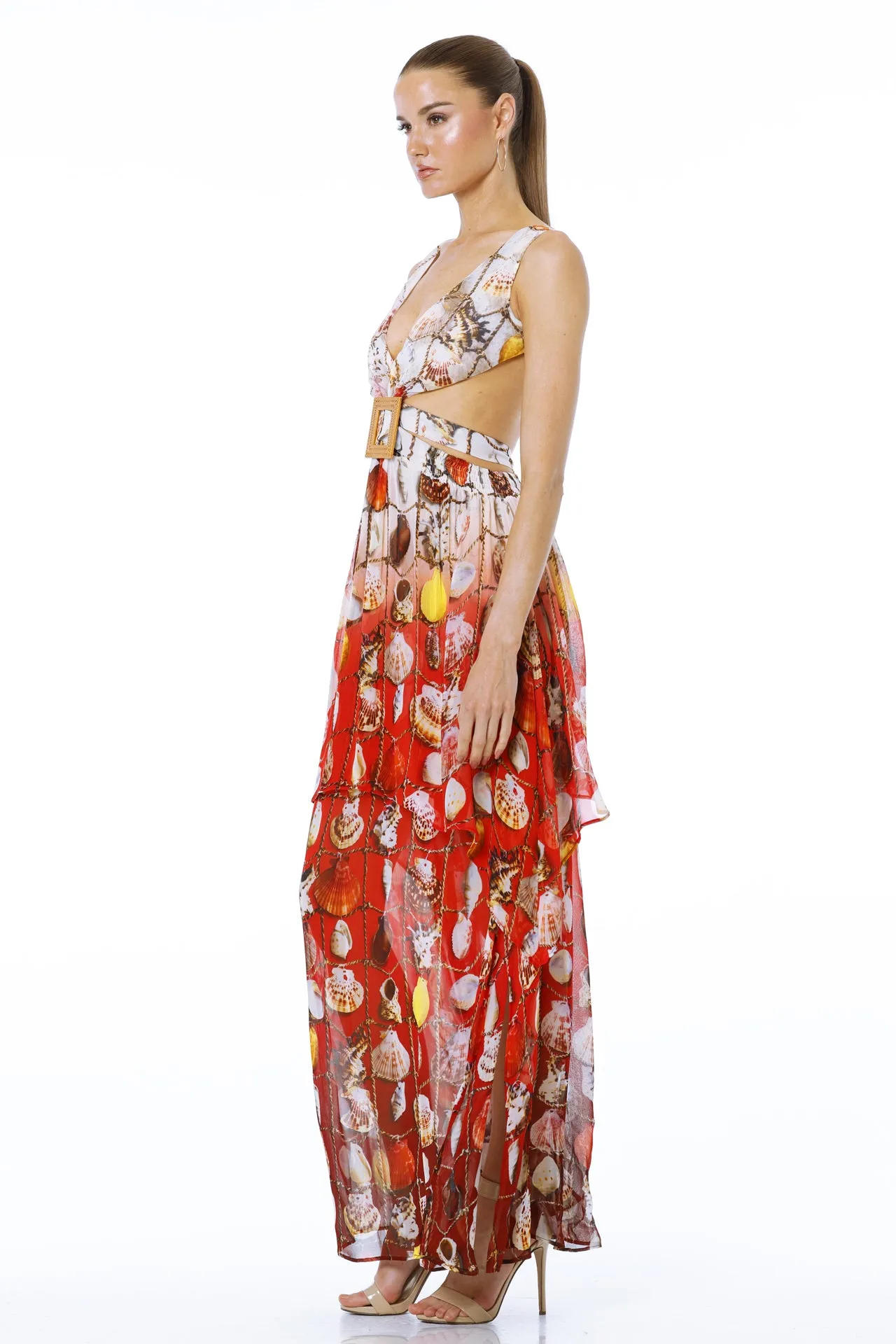 Stylish Red Summer Maxi Dress